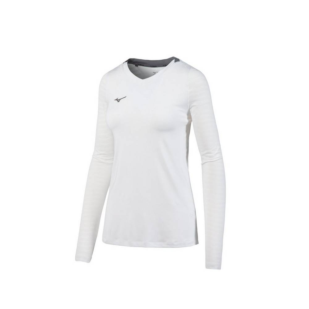 Damske Dresy Mizuno United Long Sleeve Biele Vypredaj PVEA62804